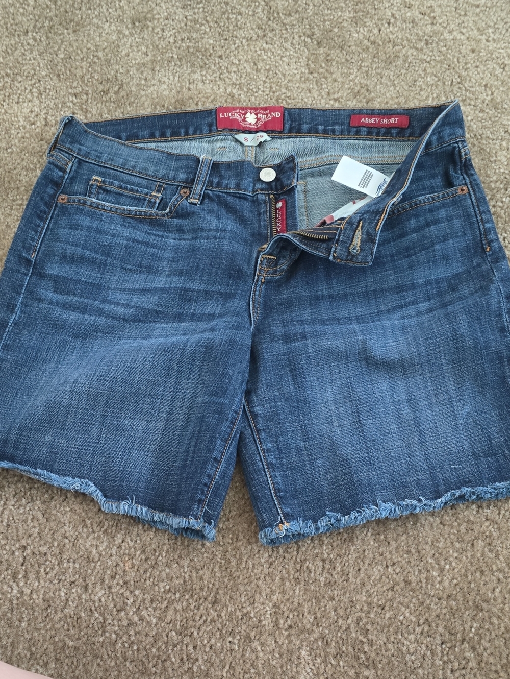 VINTAGE Lucky Brand Abbey Short in Dark Blue Denim - Size 8/29